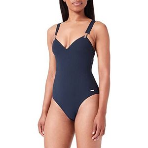 Emporio Armani Swimwear Emporio Armani Ribbed Lycra Padded One Piece Zwempak, Marine, XS, marineblauw, XS