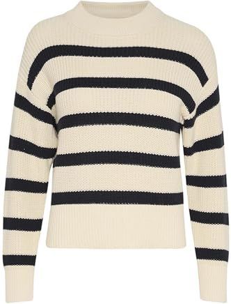 Part Two RetaPW Damestrui met lange mouwen, relaxed fit, Dark Navy Stripe, XL