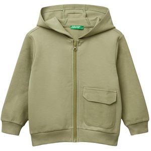 United Colors of Benetton Sweatshirt met capuchon voor kinderen en jongens, Groen, 1 jaar