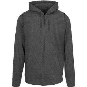 BUILD YOUR BRAND - Basic Full Zip Sweatshirt - Grijs - Katoen