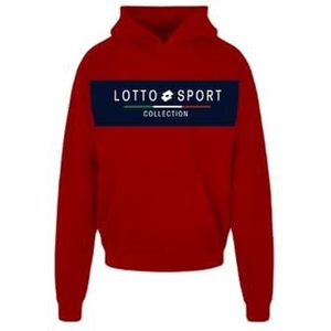 AMERICAN COLLEGE USA Lotto Sweatshirt met capuchon, kleur sportkleding voor jongens, Rood, 10 Jaar