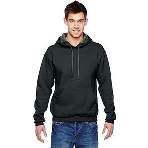 Fruit of the Loom Heren pullover Sofspun fleece sweatshirts en hoodies, Trui, zwart, M