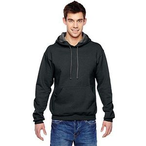 Fruit of the Loom Heren pullover Sofspun fleece sweatshirts en hoodies, Trui, zwart, M