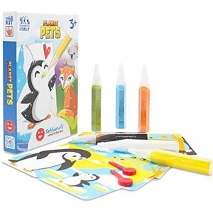 Sabbiarelli Sand-it For Fun Kit Planeet Baby Beestjes - Creatieve Knutselset: Creëer en Kleur de Diertjes met Zand, Kinderen vanaf 3 jaar