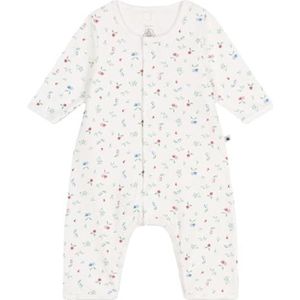 Petit Bateau bodyjama meisjes, Wit/Veelkleurig., 12 Maanden