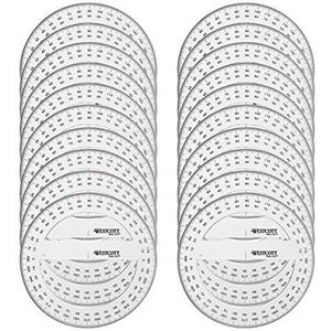 Westcott E-10136 Gradenboog, 360 graden, kunststof, 15 cm, 20 stuks, transparant