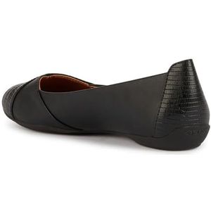 Geox Dames D Charlene A Ballet Flat, zwart, 41 EU, zwart, 41 EU