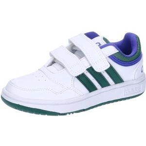 adidas Hoops Lifestyle Basketbal Hook-and-Loop schoenen Hoops 3.0 cf c Schoenen, FTWR White/Collegiate Green/Lucid Blue, 43 EU, Ftwr White Collegiate Green Lucid Blue, 43 EU