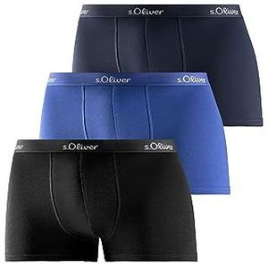 s.Oliver RED LABEL Bodywear LM s.Oliver Boxer Basic 3X Boxershorts, blauw gesorteerd, passend (3 stuks), Blauw gesorteerd, S