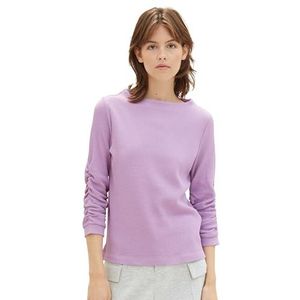 TOM TAILOR Denim Sweatshirt voor dames, 12957 - Heather Purple, XL