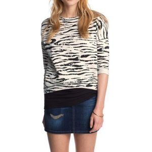ESPRIT Dames sweatshirt in zebra-look, Ivoor (Vanilla White), S