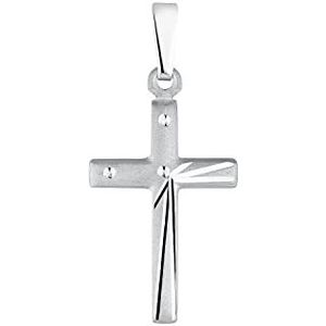 Amor-Motief Hanger 925 Sterling Zilveren Unisex Dames/Heren Hanger, 2,7 cm, Zilver, Kruis, Wordt Geleverd In Sieraden Geschenkverpakking, 2017513