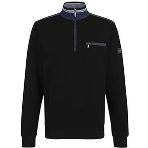 bugatti Heren sweatshirt Troyer borstzak katoen, 290-zwart, M