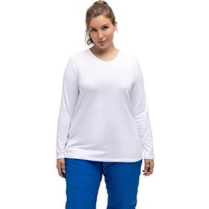 Ulla Popken Functioneel shirt voor dames, loop T-shirt, sneeuwwit, 46/48 Grote maten