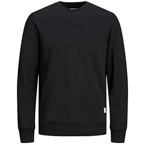 Heren JACK & JONES Basic Sweater Plus Size Lange Mouwen Sweatshirt Trui Grote Maat Jumper JJEBASIC, Colour:Black, Size:7XL