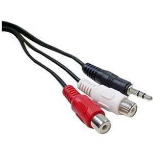 Cablematic - Audiokabel Stereo MiniJack 3,5-M tot 2xRCA-H 20m