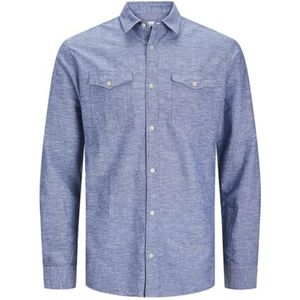 Overhemd - SHERIDAN - Katoen - Mélange - Slim Fit - Lange Mouw