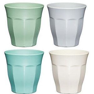 KitchenCraft Colourworks Bekers - Servies Set van 4 Stuks 280 Milliliter