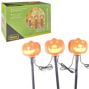 Lichtgevende decoratie Halloween pompoen 16 cm - Partyversiering