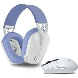 Logitech G435 LIGHTSPEED en Bluetooth draadloze gaming headset -, over-ear,s, 18 uur batterij, Wit & Logitech G305 Lightspeed Draadloze Gaming Muis, Wit (Duitse verpakking)