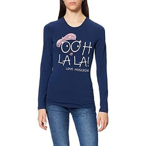 Love Moschino Womens T-shirt, blauw, 40