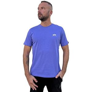 Alpha Industries Basic T T-Shirt met Kleine logo voor mannen Electric Violet