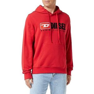 Diesel S-Ginn-Hood-DIV Sweatshirt Unisex Volwassenen, Rood (Ribbon Red), XL