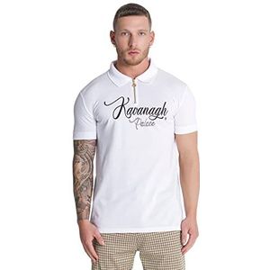 Gianni Kavanagh Wit (White Palace Zip Polo T-Shirt), heren