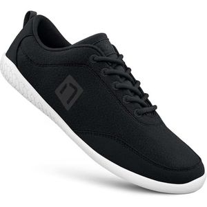 Nanga Barefoot Men - Merino blotevoetenschoenen voor heren, outdoor sneakers van merinowol, gezondheidsschoenen, trailschoenen (zwart, Numeric_40), zwart, 40 EU