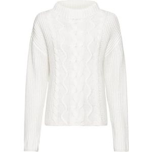 camel active - Gebreide Trui - Wit - Kabelpatroon