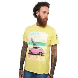Joe Browns Mannen Animal Print Beach T-shirt, Citroen, M