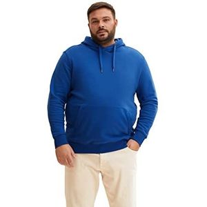 TOM TAILOR Uomini Plusize Basic Hoodie Sweatshirt 1035771, 19168 - Hockey Blue, 3XL Große Größen