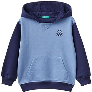 United Colors of Benetton Sweatshirt met capuchon voor kinderen en jongens, Blu 902, 12 Maanden