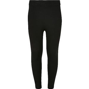 Urban Classics Dameslegging met hoge pasvorm Girls High Waist Jersey Leggings, sportbroek, nauwsluitend, verkrijgbaar in 2 kleuren, maten 110/116-158/164, zwart, 134 cm