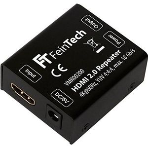 FeinTech VMR00200 HDMI 2.0 Repeater Signaal versterker (UHD 4K 60 Hz, HDR) 50 m bereik HDCP 2.2 zwart