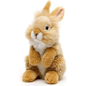 Uni-Toys - Angorakonijntje beige, staand - 18 cm (hoogte) - pluche haas, konijn - pluche dier, knuffeldier