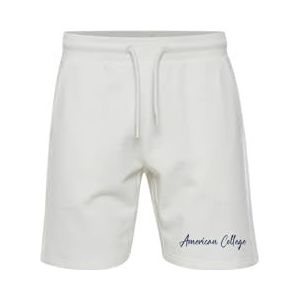 AMERICAN COLLEGE USA Bermuda shorts voor dames en heren, uniseks, Wit, XL