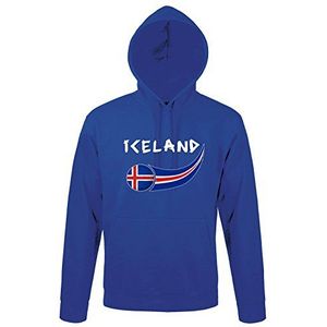 Supportershop Island sweatshirt met capuchon voor heren, XXL, koningsblauw, FR: 2XL (maat fabrikant: