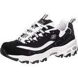 Skechers D'LITES-BIGGEST FAN dames Sneakers, zwart (Black Trubuck/White Mesh/Silver Trim Bkw)., 35 EU