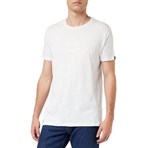 Alpha Industries Basis T ML Folie Print T-shirt voor Mannen White