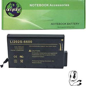 Amsahr Vervangende laptopbatterij voor AJP DR202I, VP-P65PE4 - Inclusief Stereo Oortelefoon - 10.8V, 7800mAh, 9 cel