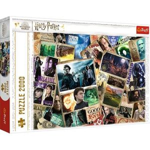 Trefl 27123 - Harry Potter - Personages - 2000 Stukjes Puzzel - Collagepuzzel met Filmkarakters, Doe Het Zelf, Creatief Vermaak, Plezier, Klassieke Puzzels voor Volwassenen en Kinderen Vanaf 12 Jaar