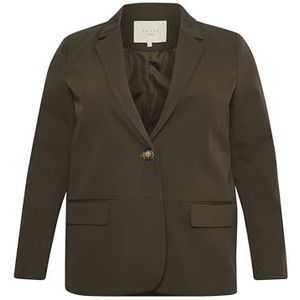 Kaffe - Curve Plus-size - Damesblazer - Bos Groen - Met Lange Mouwen