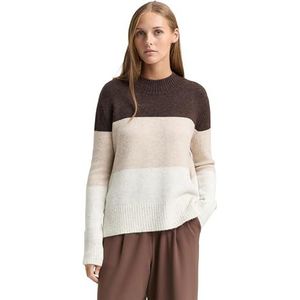 TOM TAILOR Denim Damestrui, 39191 - Brown Camel Colorblock, XXL