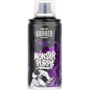 BARBER MARMARA Kappers Color Haarspray Monster Purple - 150 ml - haarkleurspray voor verkleden en opmaken voor carnaval, Halloween en themafeest - haarkleur uitwasbaar - Color Hair Spray