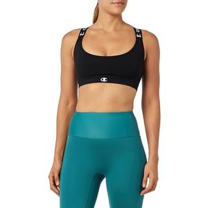 Champion Athletic Sportbras W-Stretch Jersey Removal Cups Sportbeha Dames, Zwart, S