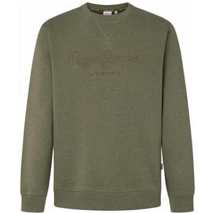 Pepe Jeans Heren New Nouvel Crew, Sweatshirt, Groen, XL, Groen (Safari Groen), XL