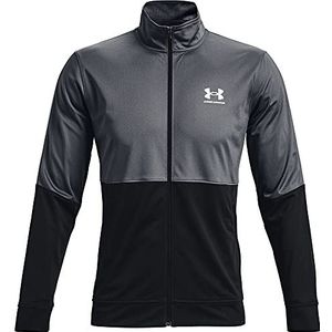 Under Armour Pique Track Jas voor heren, Standplaats Grijs (012)/Wit, L