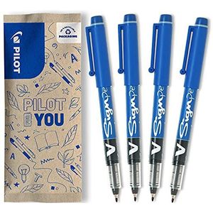 PILOT 4-delige set V-Sign Pen vezelschrijf V-Sign pen blauw
