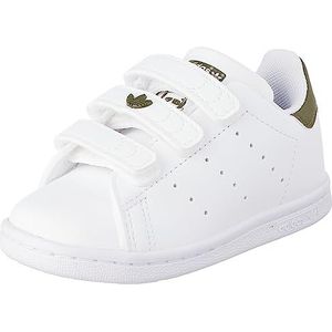 adidas Stan Smith CF I Sneakers voor kinderen en jongeren, Ftwr White Ftwr White Olive Strata, 23.5 EU